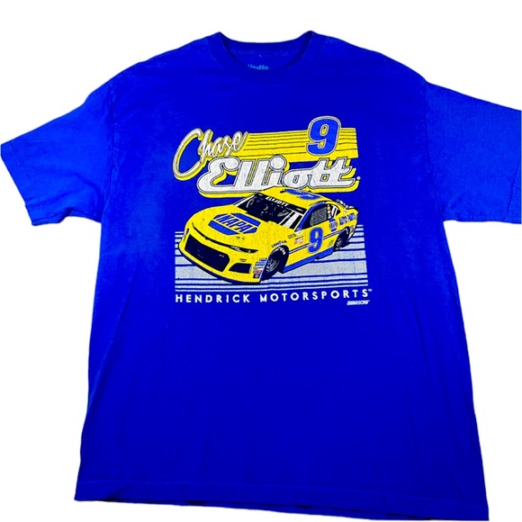 NASCAR Chase Elliott Mens T Shirt XL Blue Hendrick Motorsports NAPA #9 SS Crew - Picture 1 of 9
